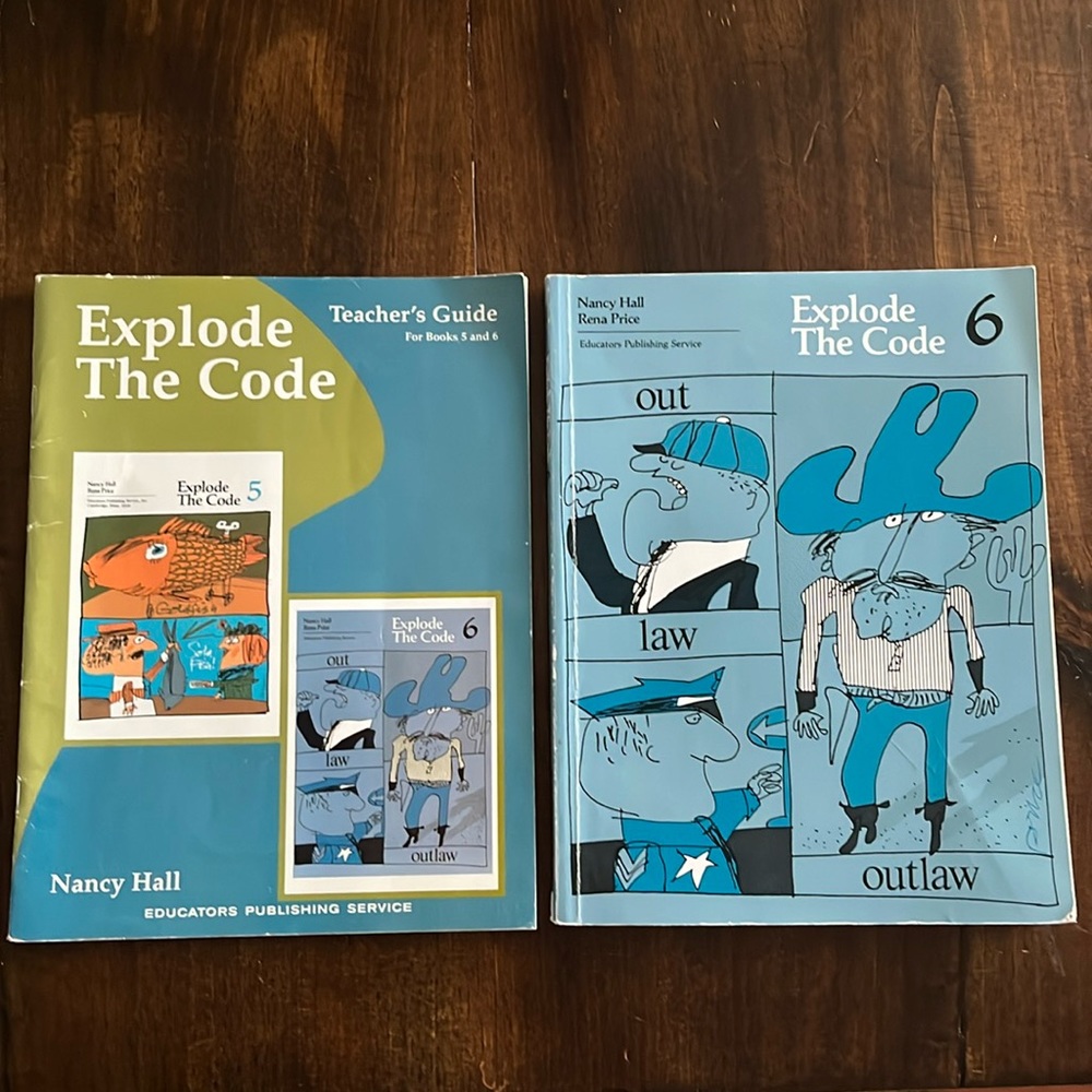 Explode the Code teacher guide for 5&6 and workbook 6